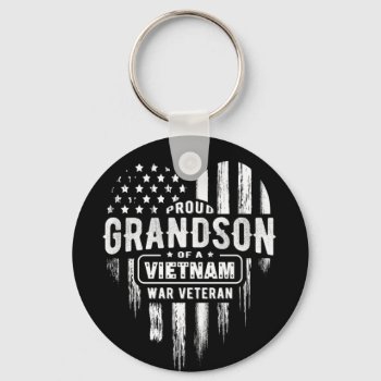 Proud Grandson Vietnam Vet Grandpa Veteran Keychain by ne1512BLVD at Zazzle