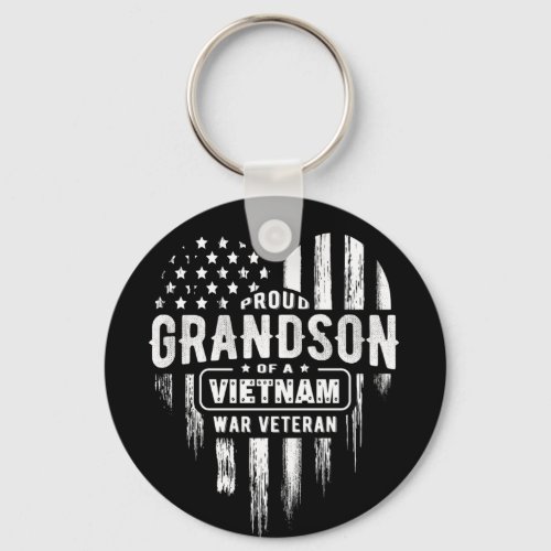 Proud Grandson Vietnam Vet Grandpa Veteran Keychain