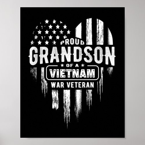 Proud Grandson Vietnam Vet Grandpa Veteran Poster