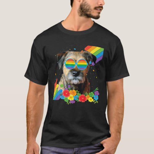 Proud Granny Of A Gay Dog Lesbian Pride LGBT Rainb T_Shirt