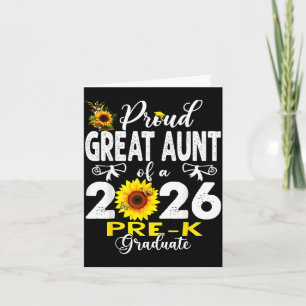 Proud great aunt of 2026 pre-k graduate mothers da card