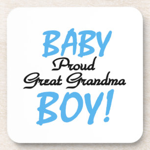 Proud Great Grandma Baby Boy Gifts Beverage Coaster