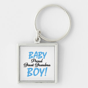 Proud Great Grandma Baby Boy Gifts Keychain