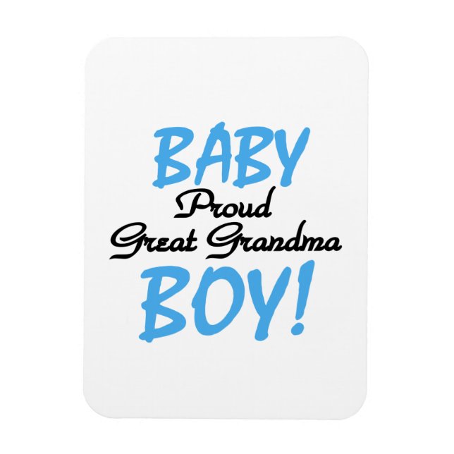 Proud Great Grandma Baby Boy Gifts Magnet (Vertical)