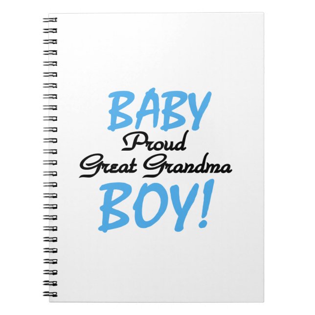 Proud Great Grandma Baby Boy Gifts Notebook (Front)