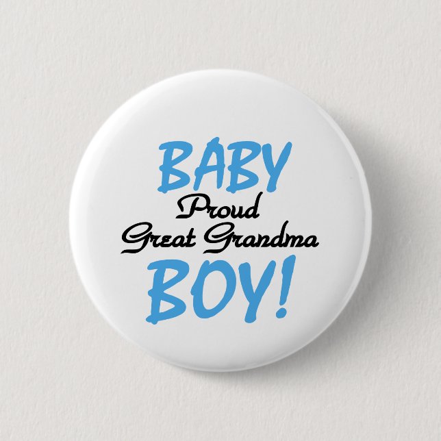 Proud Great Grandma Baby Boy Tshirts and Gifts Button (Front)