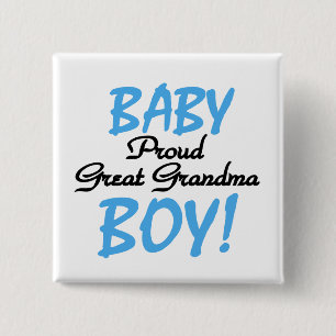 Proud Great Grandma Baby Boy Tshirts and Gifts Button