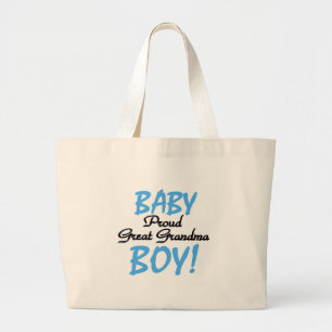 Proud Great Grandma Baby Boy Tshirts and Gifts Large Tote Bag