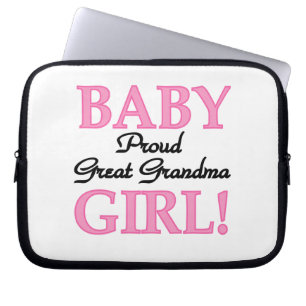 Proud Great Grandma Baby Girl Gifts Laptop Sleeve