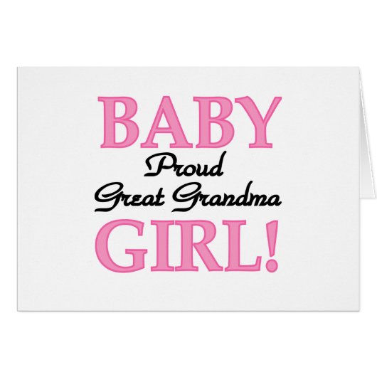 Proud Great Grandma Baby Girl Tshirts and Gifts (Front Horizontal)