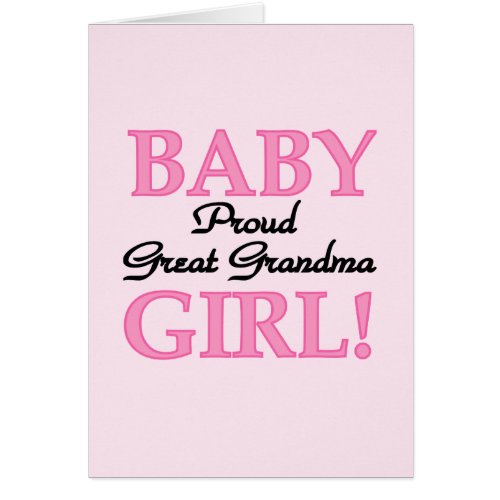 Proud Great Grandma Baby Girl Tshirts and Gifts