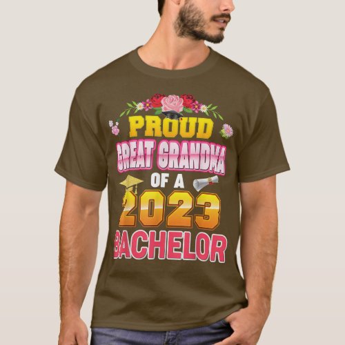 Proud Great Grandma Of A Class 2023 Bachelor High  T_Shirt