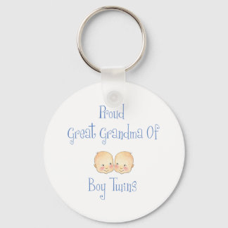 Proud Great Grandma Of Boy Twins Keychain