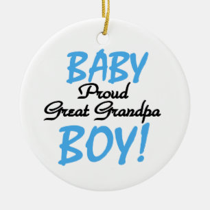 Proud Great Grandpa Baby Boy Gifts Ceramic Ornament