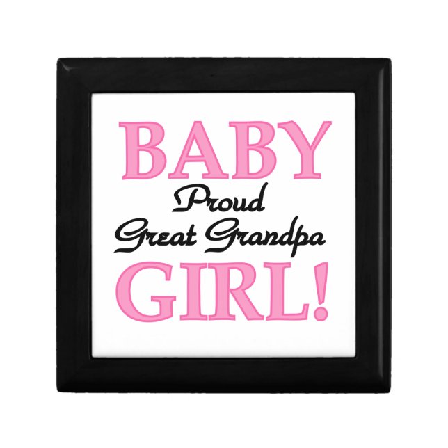 Proud Great Grandpa Baby Girl Gifts Gift Box (Front)