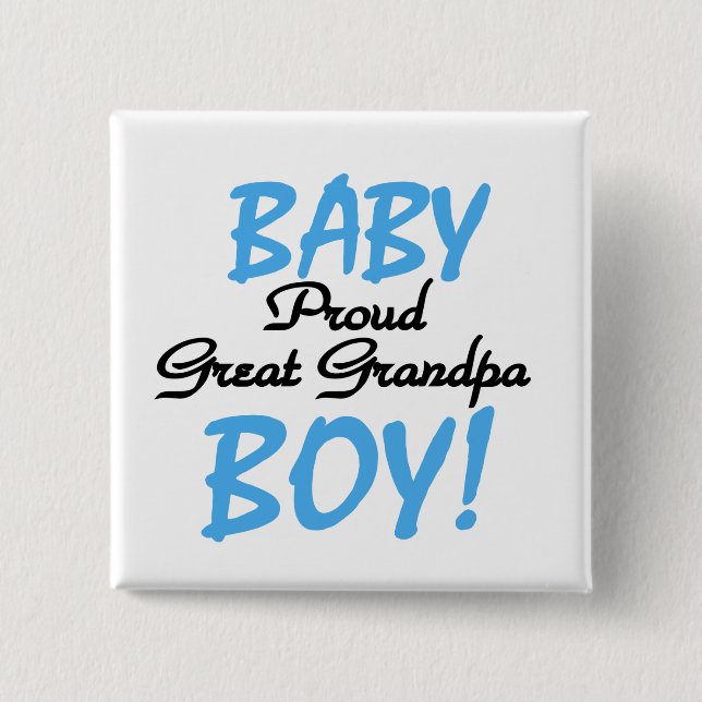 Proud Great Grandpa of Boy Tshirts and Gifts Button (Front)