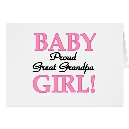 Proud Great Grandpa of Girl T_shirts and Gifts
