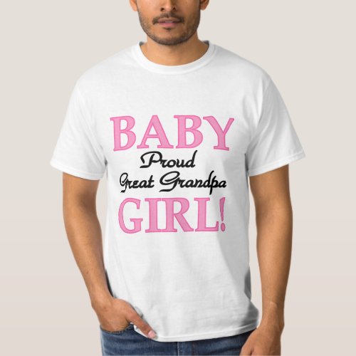 Proud Great Grandpa of Girl T_shirts and Gifts