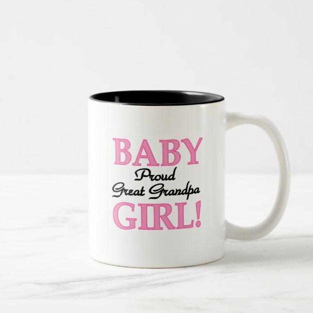 Proud Great Grandpa of Girl T-shirts and Gifts Two-Tone Coffee Mug (Right)