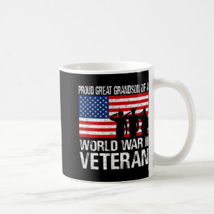 Proud Great Grandson Of A Ww Ii Veteran Family Mat Coffee Mug
