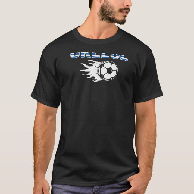Proud Greece Soccer Fans Jersey - Greek Flag Footb T-Shirt (Front)