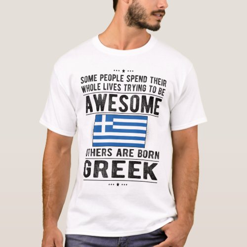 Proud Greek Flag Greece Heritage Greek Roots T_Shirt