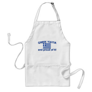 Proud Greek Yia Yia Adult Apron