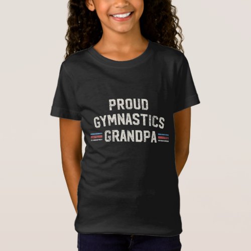 Proud Gymnastics Grandpa Gymnast Gift Fathers Day T_Shirt