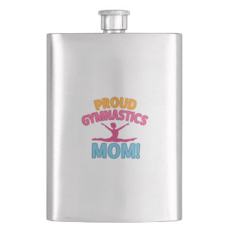 Proud gymnastics mom flask
