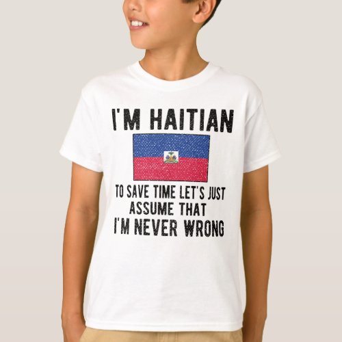 Proud Haitian Heritage Haiti Roots Haitian Flag T_Shirt