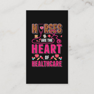 Proud Healthcare Nurses Leopard Medical Nurse Business Card
