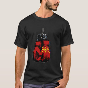 Proud Heritage North Macedonia Flag Boxing Gloves T-Shirt