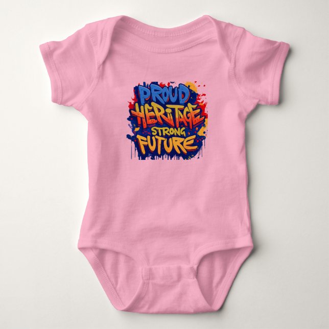 Proud Heritage Strong Future baby clothes Baby Bodysuit (Front)
