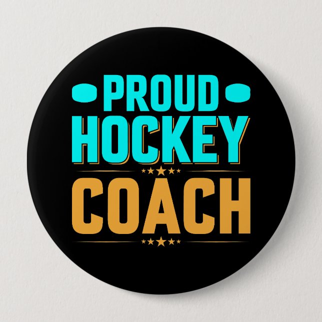 Proud  Hockey Coach Button (Front)