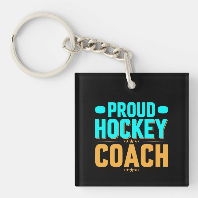 Proud  Hockey Coach Keychain (Front)