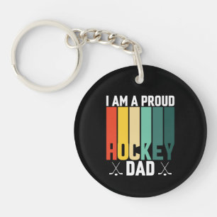 Proud Hockey Dad Keychain