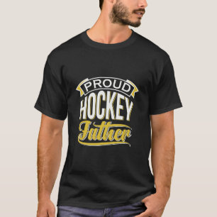 Proud Hockey Father Watercolor Named Modern T-Shirt