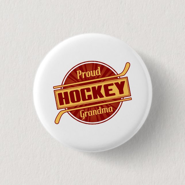 Proud Hockey Grandma Button (Front)