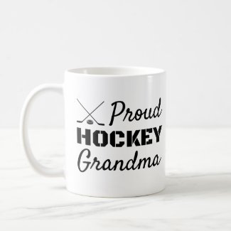Proud Hockey Grandma Mug White black