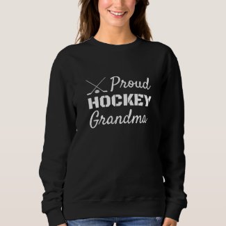 Proud Hockey Grandma Sweatshirt black