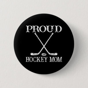 Proud Hockey Mom Button
