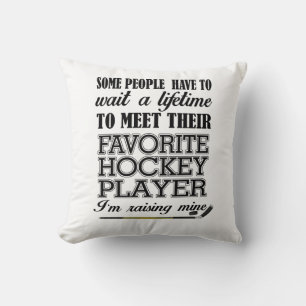 Proud Hockey Mom Photo Throw Pillow