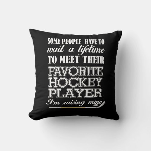 Proud Hockey Mom Photo Throw Pillow