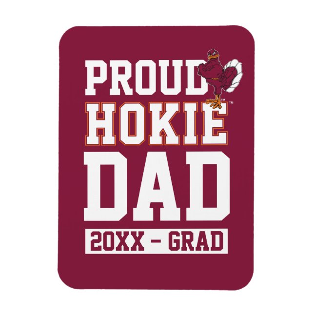 Proud Hokie Dad Class Year Magnet (Vertical)