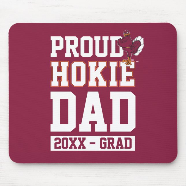 Proud Hokie Dad Class Year Mouse Pad (Front)