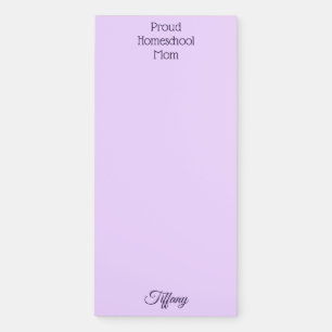 Proud Homeschool Mom Lavender Magnetic Notepad