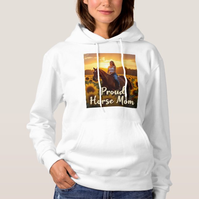 Proud Horse Mom Art Hoodie (Front)