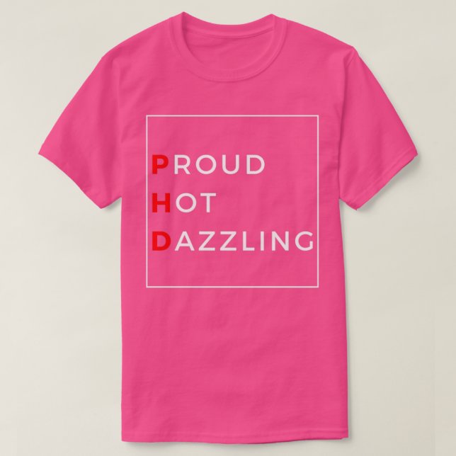 Proud Hot Dazzling Minimal BlackRed T-Shirt (Design Front)