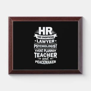 Proud Human Resources Award Plaque