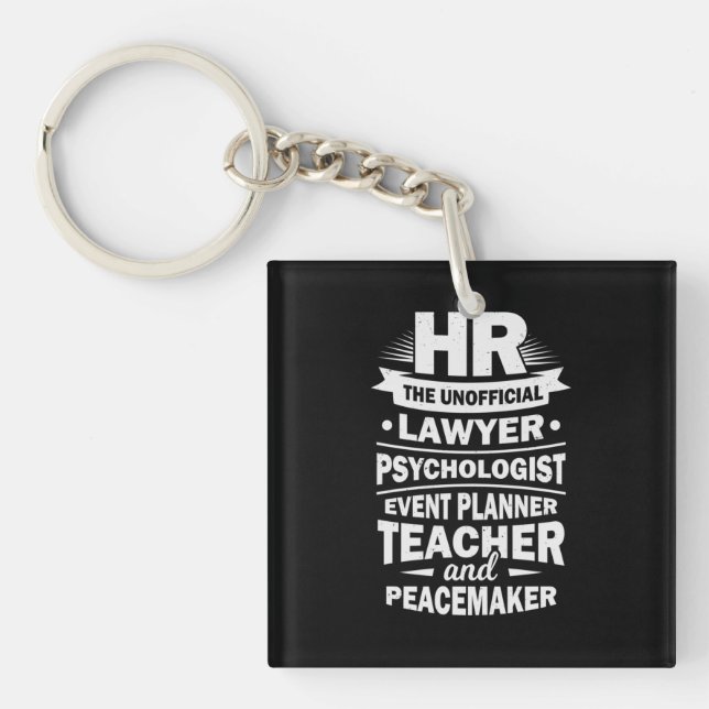 Proud Human Resources Keychain (Front)